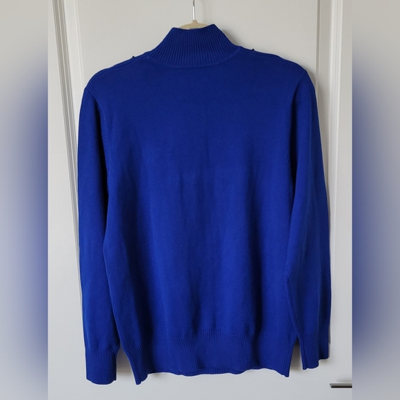 Bob Mackie royal blue long sleeve beaded sweater size medium - Picture 7 of 8